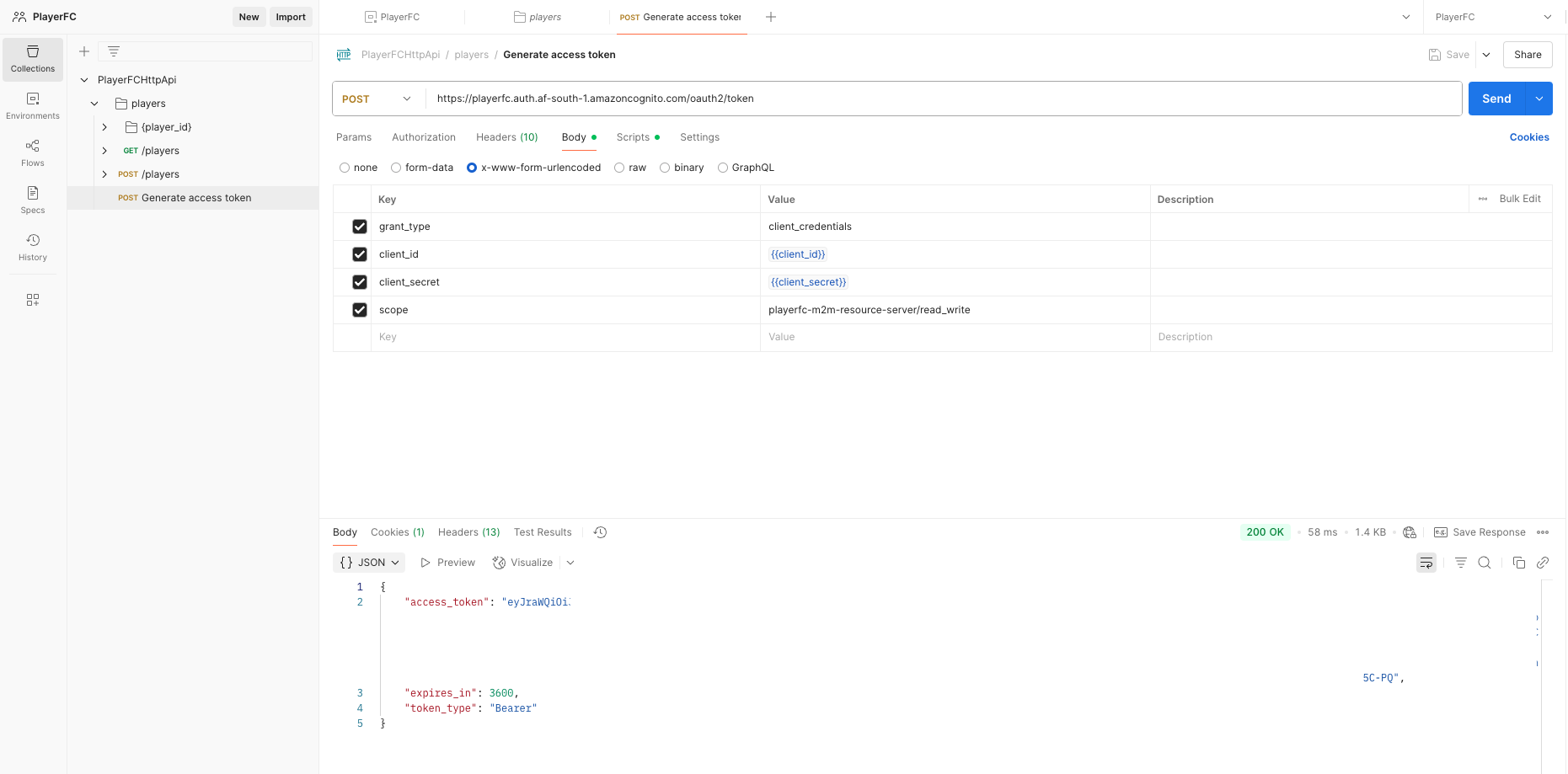 Generating access token